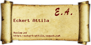 Eckert Attila névjegykártya